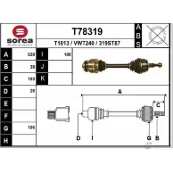 Приводной вал EAI Volkswagen Transporter (T5) 5 2003 – 2015 T1813 3 19ST87 T78319