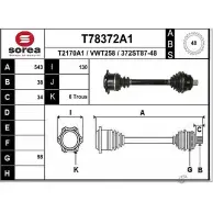 Приводной вал EAI T2170A1 T78372A1 2807073 372ST 87-48