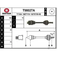 Приводной вал EAI 2807198 MZT118 T98027A 0 27ST89-90