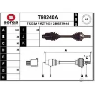 Приводной вал EAI 24 0ST89-44 T98240A 2807436 MZT143
