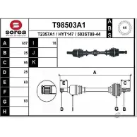 Приводной вал EAI Hyundai Coupe (GK) 2 Купе 1.6 16V 107 л.с. 2002 – 2009 503ST89 -44 T98503A1 HYT147