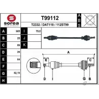 Приводной вал EAI T99112 2807772 07ST C
