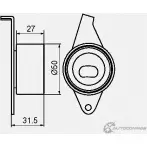 Натяжной ролик ГРМ GMB 1420562576 2NW HH GT60360 - Изображение 4