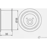 Натяжной ролик ГРМ GMB GT60400 1420562579 DV OCDH9 - Изображение 4