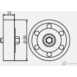 Паразитный обводной ролик приводного ремня GMB GT70310 L 8KQ4O 1420562598 - Изображение 4