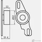 Натяжной ролик ГРМ GMB 1420562617 GT80080 5K6 TG - Изображение 4