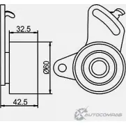 Натяжной ролик ГРМ GMB GT80140 Q2U6 ZP6 1420562623 - Изображение 4