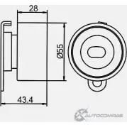 Натяжной ролик ГРМ GMB GT80590 OBFLE 2 1420562660 - Изображение 4