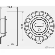 Натяжной ролик ГРМ GMB GT90000 1420562699 VXY K7J - Изображение 4