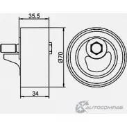 Натяжной ролик ГРМ GMB 1420562707 GT90080 W3LG6 5 - Изображение 4