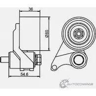 Натяжной ролик ГРМ GMB B WBM0O 1420562710 GT90110 - Изображение 5