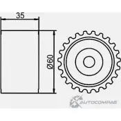Паразитный обводной ролик ремня ГРМ GMB E1FZ4 3T 1420562713 GT90130 - Изображение 4
