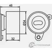 Натяжной ролик ГРМ GMB 1420562723 EH54 1N2 GT90260 - Изображение 4