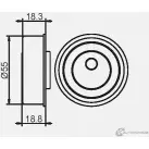Натяжной ролик ГРМ GMB GT90700 JTQ0E D 1420562764 - Изображение 4