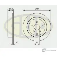Тормозной диск G.U.D. 0 29MS GDB343225 QZUZWR 1422944862