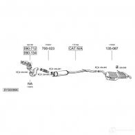 Катализатор BOSAL 099719 ODWXSZ 1 Ford Fiesta 4 (DX, JA, JB) Хэтчбек 1.8 DI 75 л.с. 2000 – 2002 3351640997197