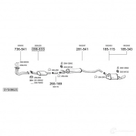 Выхлопная труба глушителя BOSAL 3351647533213 753321 C30O A Volkswagen Transporter (T4) 4 Автобус 2.0 84 л.с. 1990 – 2003