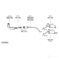 Выхлопная труба глушителя BOSAL 3351648238919 823891 Seat Cordoba 8F UR5