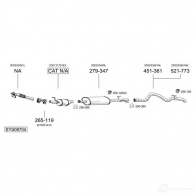 Выхлопная труба глушителя BOSAL Mazda MX-5 (NB) 2 1998 – 2005 753003 5PVDL L 3351647530038