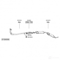 Выхлопная труба глушителя BOSAL 738149 Opel Astra (F) 1 Универсал 1.7 D (F08. C05) 57 л.с. 1991 – 1992 3351647381494 TVC2KU U