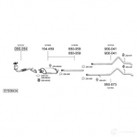 Выхлопная труба глушителя BOSAL 3351648502553 Mitsubishi Space Star 1 (DGA) Минивэн 1.3 16V (DG1A) 83 л.с. 1998 – 2004 850255 9HB MJ4F