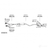 Выхлопная труба глушителя BOSAL 3351648207311 K2 OCWY 535840 820731