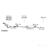 Выхлопная труба глушителя BOSAL 17 1O6S 536273 886933 3351648869335