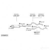 Выхлопная труба глушителя BOSAL 3351647517794 162C AE2 Volkswagen Golf 3 (1H5) Универсал 1.9 SDI 64 л.с. 1995 – 1999 751779