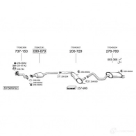 Выхлопная труба глушителя BOSAL 3351649653810 Ford Transit 6 (FM) Грузовик 2.4 DI (FA. FB. FC. FD) 90 л.с. 2000 – 2006 IC 2LRQ 965381