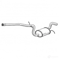 Резонатор BOSAL 3351642854597 Volkswagen Jetta 5 (A5, 1K2) Седан 2.0 TDI 170 л.с. 2006 – 2010 1JRGT 0 285-459