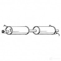 Резонатор BOSAL 280-057 C RPCH 3351642800570 Ford Transit 6 (FD) Автобус 2.4 DI RWD (FB. FC) 75 л.с. 2000 – 2006