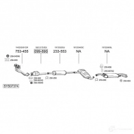 Резонатор BOSAL 3351642853774 285377 Mitsubishi Space Wagon J4Q JF