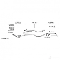 Резонатор BOSAL 288563 534468 2U8BM G 3351642885638