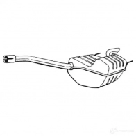 Резонатор BOSAL 05 8C1K 175-349 3351641753495 Mercedes C-Class (S202) 1 Универсал 1.8 C 180 T (2078) 122 л.с. 1996 – 2000