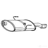 Глушитель BOSAL DNFID FS 3351641909113 190-911 Peugeot 406 1 (8B) Седан 1.8 16V 116 л.с. 2000 – 2004