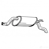 Глушитель BOSAL 3351641480971 Fiat Punto (188) 2 Хэтчбек 1.3 JTD 16V 70 л.с. 2003 – 2012 QRB RW 148-097