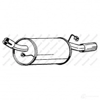 Задний глушитель BOSAL 3351641542150 CF 2Z91 154215 529040