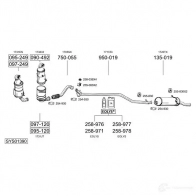 Задний глушитель BOSAL Opel Astra (F) 1 Седан 1.7 TD (F19. M19) 68 л.с. 1994 – 1998 CZUB F 185217 3351641852174