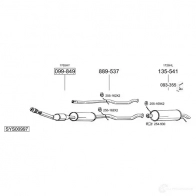 Задний глушитель BOSAL 286387 BDZUP S 534247 3351642863872