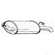Задний глушитель BOSAL 3351641549913 154991 F 4HYZ1E 1423230523
