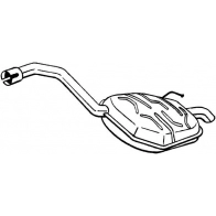 Глушитель BOSAL M CFVWY 235-609 3351642356091 Volvo V70 3 (135) Универсал 1.6 DRIVe / D2 114 л.с. 2011 – 2015