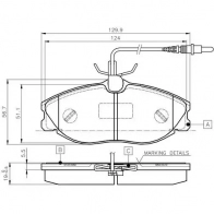 Тормозные колодки, дисковые, комплект BOSCH WVA 21674 0986tb2035 E1 90R - 01249/357 Peugeot 406 1 (8E, 8F) Универсал 2.0 HDi 110 107 л.с. 2001 – 2004