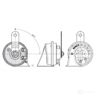 Пневматический, электрический звуковой сигнал BOSCH 6033fb1214 6JJQV EC9 PAINT.HOUS., 12V HIGH; BLACK 362042 - Изображение 6