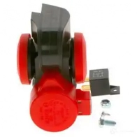 Пневматический, электрический звуковой сигнал BOSCH 334811 0986320400 R1E5ELS AIRMASTER, 12V, RED - BLACK - Изображение 2
