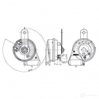 Пневматический, электрический звуковой сигнал BOSCH 9320335208 EC9C 12V HIGH; BLACK 365147 U5H6LP - Изображение 6