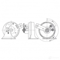 Пневматический, электрический звуковой сигнал BOSCH 3165143406397 FY9UXP B 9320332155 365099