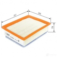 Воздушный фильтр BOSCH S 0496 f026400496 8SPI9 1193529537 - Изображение 5