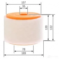 Воздушный фильтр BOSCH 370138 QDBCAWE S 0289 f026400289 - Изображение 8