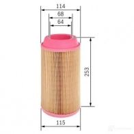 Воздушный фильтр BOSCH f026400238 370092 S 0238 S0238