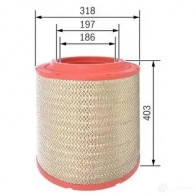 Воздушный фильтр BOSCH f026400563 U72IP9 1193529599 S 0563 - Изображение 4